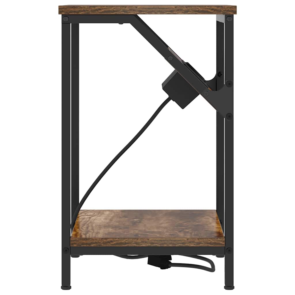 Noční Skříňka Kouřový Dub 38 X 30 X 48 Cm Kompozitní Dřevo