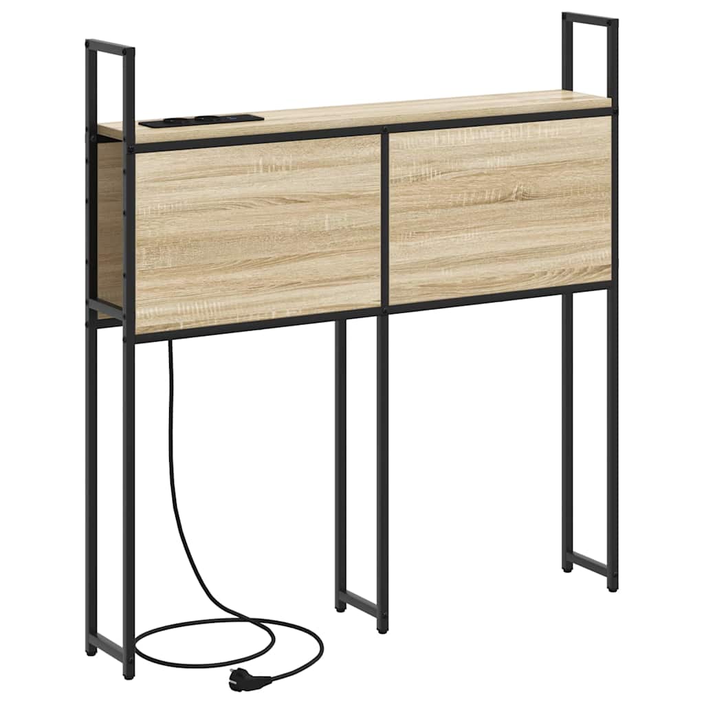 Úložná Hlavová Deska S Nabíjecí Stanicí Dub Sonoma