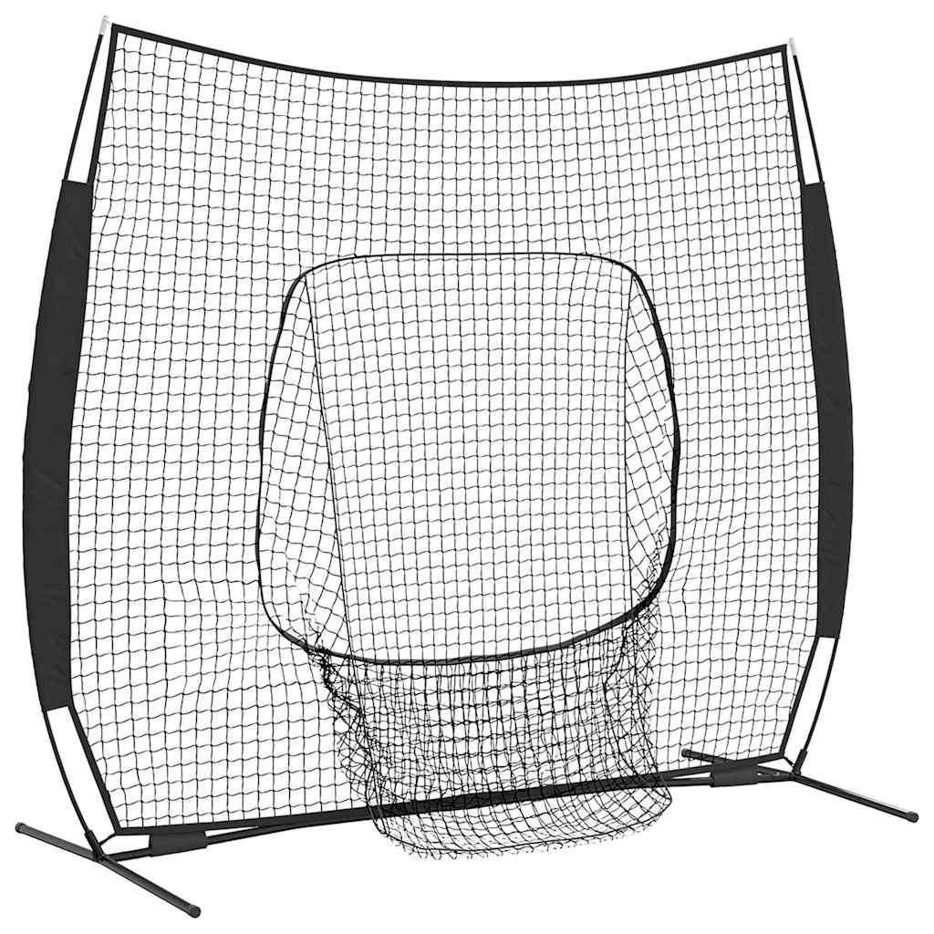 Síť Na Trénink Baseballu Černá 250 X 106 X 209 Cm Polyester