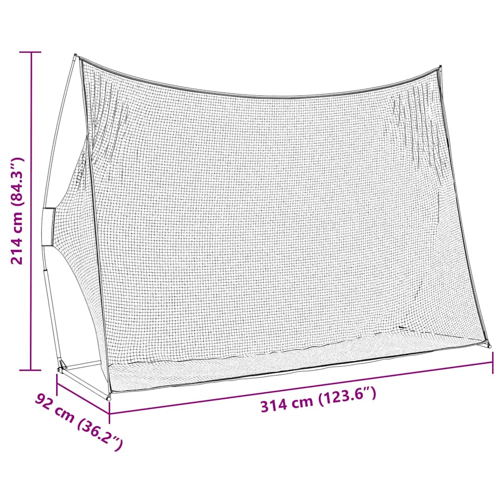 Pomocník Pro Golfový Trénink Černá 314 X 92 X 214 Cm Polyester
