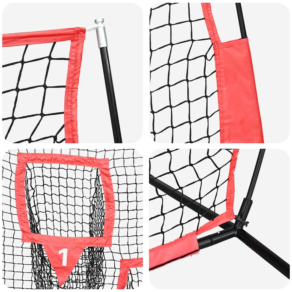 Síť Na Trénink Baseballu Černá 214,5 X 89,5 X 181 Cm Polyester