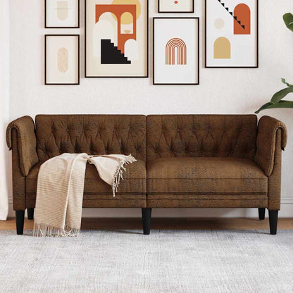 Pohovka Hnědá 182,5 X 74,5 X 74,5 Cm Polyester