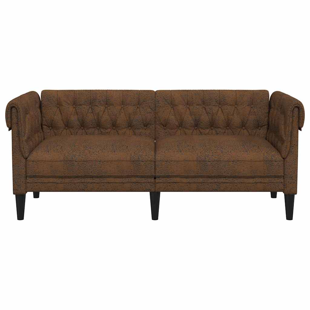 Pohovka Hnědá 182,5 X 74,5 X 74,5 Cm Polyester
