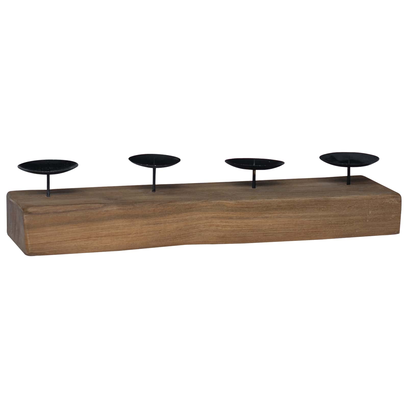 Svícen Přírodní 50 X 15 X 10 Cm Masivní Teakové Dřevo