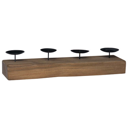 Svícen Přírodní 50 X 15 X 10 Cm Masivní Teakové Dřevo