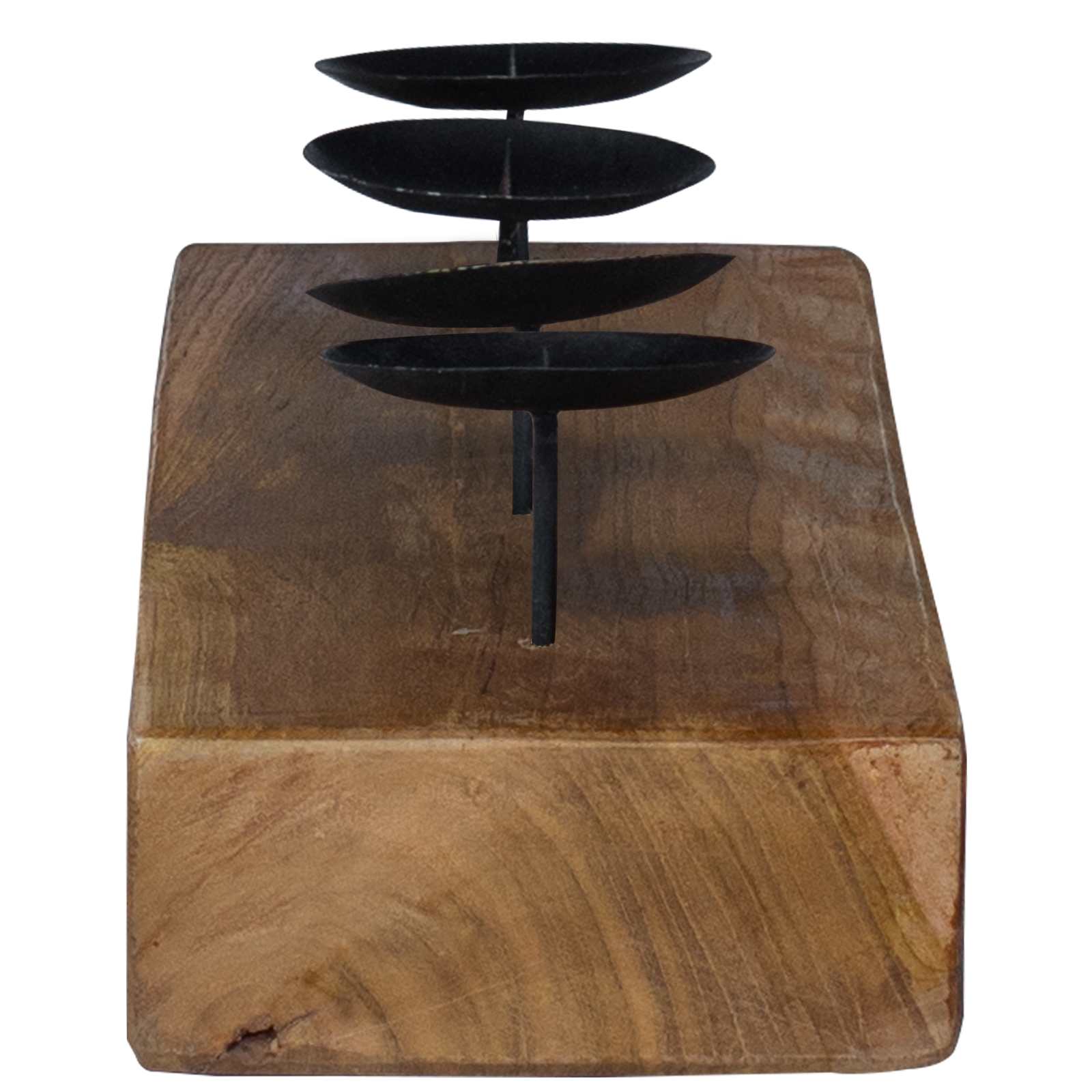 Svícen Přírodní 50 X 15 X 10 Cm Masivní Teakové Dřevo