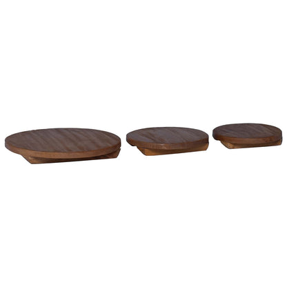Rostlinná Židle 3 Ks Přírodní 29 X 29 X 3,5 Cm Mahagonové Dřevo