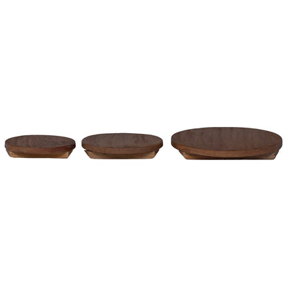 Rostlinná Židle 3 Ks Přírodní 29 X 29 X 3,5 Cm Mahagonové Dřevo
