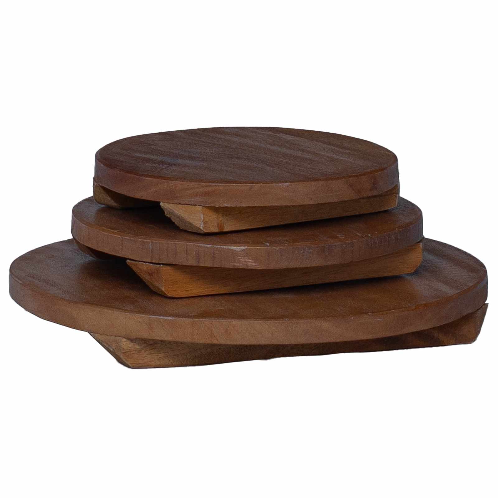 Rostlinná Židle 3 Ks Přírodní 29 X 29 X 3,5 Cm Mahagonové Dřevo