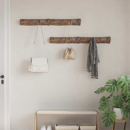 Věšák Hnědá 50 X 8 X 12 Cm Masivní Obnovované Dřevo