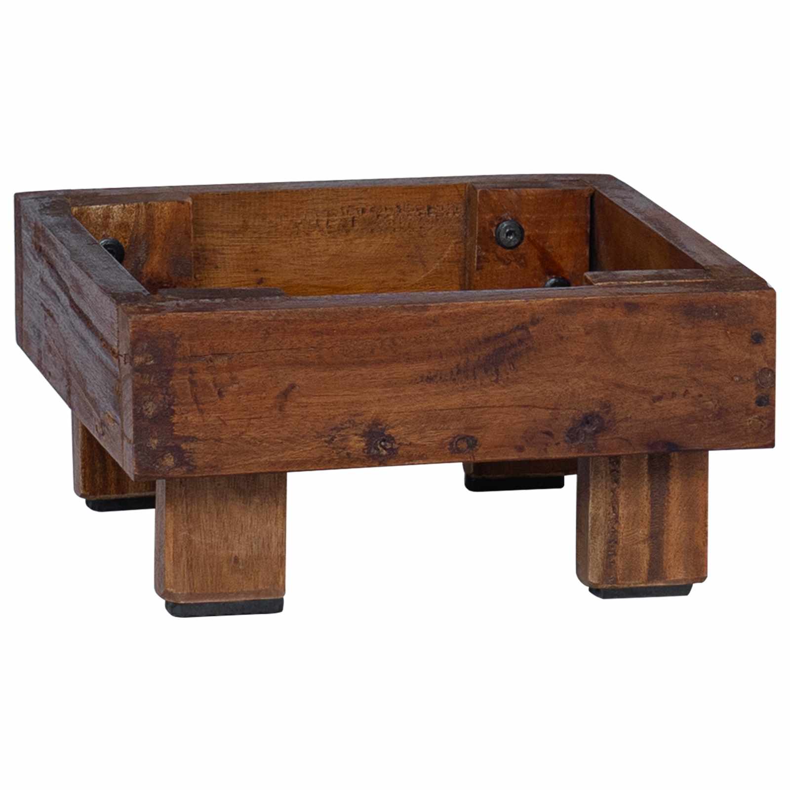 Stojan Na Rostliny 3 Ks Hnědá 35 X 35 X 12 Cm Mahagonové Dřevo