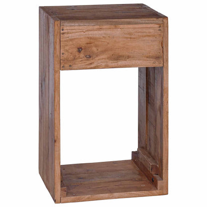 Noční Stolek Hnědá 63 X 30 X 79 Cm Masivní Mahagonové Dřevo