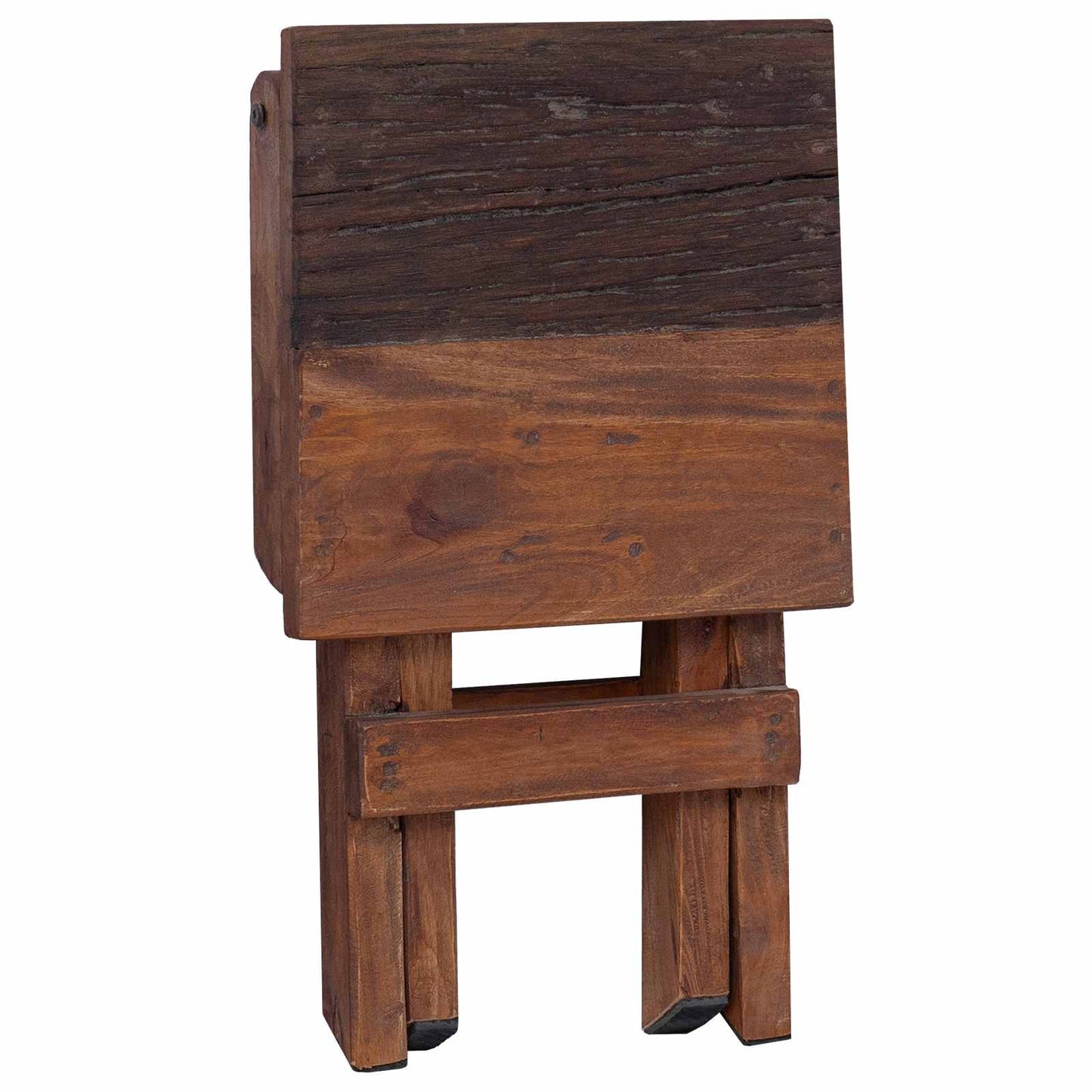 Stolička Přírodní 30 X 30 X 48 Cm Masivní Recyklované Dřevo