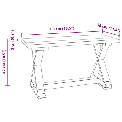 Lavice Přírodní 85 X 35 X 46 Cm Masivní Recyklované Dřevo