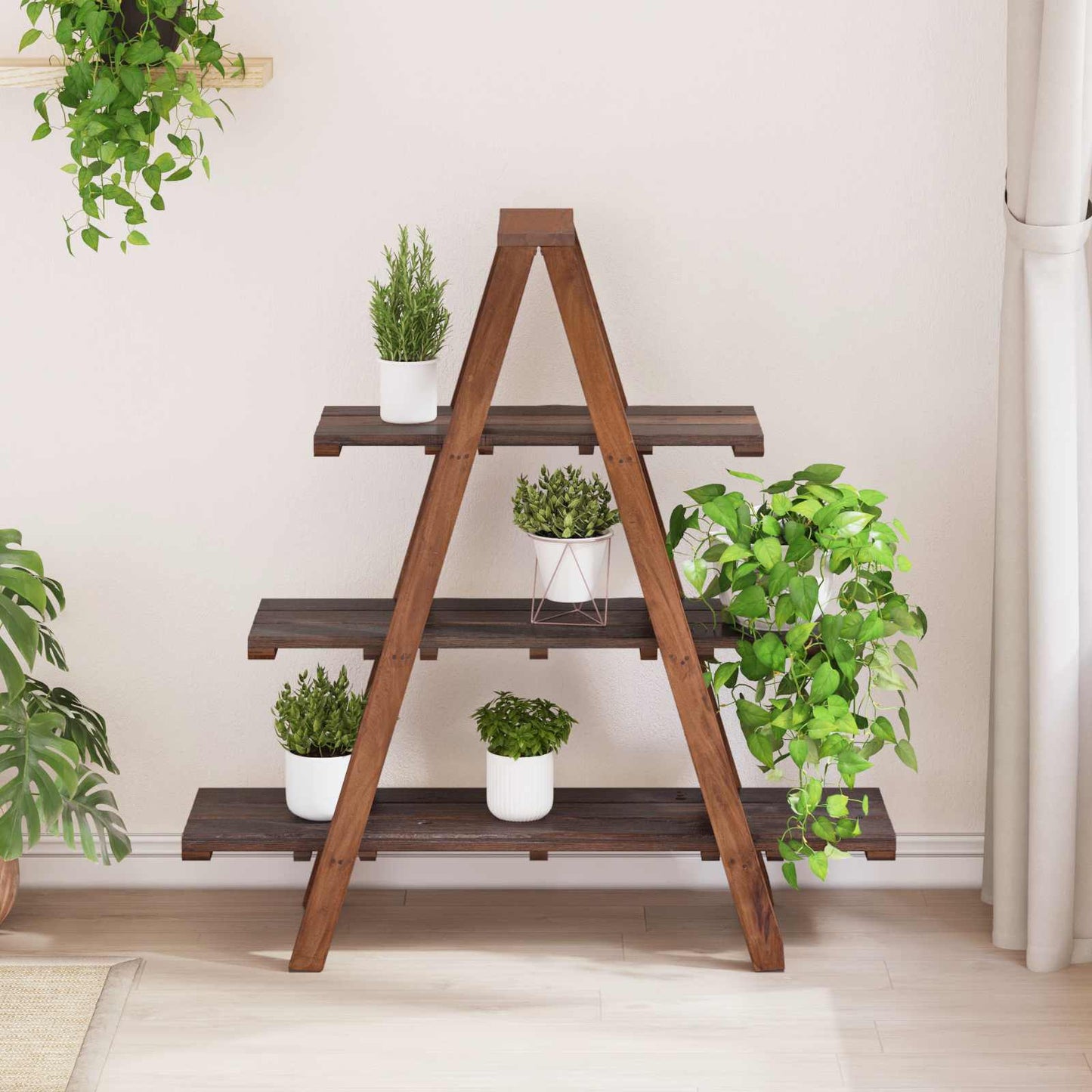 Skládací Regál S Policí S Úložištěm Hnědá 79.5 X 35 X 112 Cm