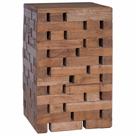 Stolička Přírodní 29 X 29 X 48 Cm Masivní Recyklované Dřevo