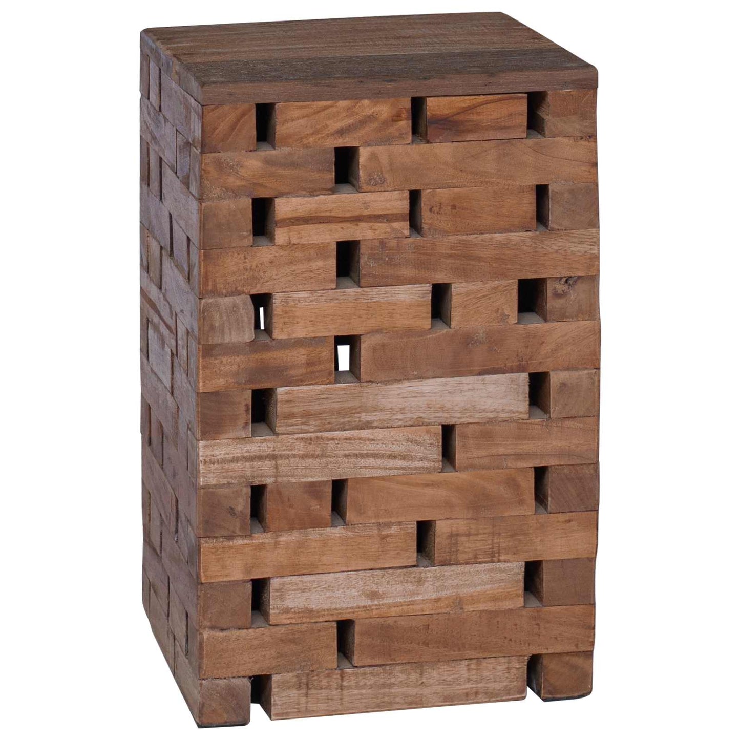 Stolička Přírodní 29 X 29 X 48 Cm Masivní Recyklované Dřevo