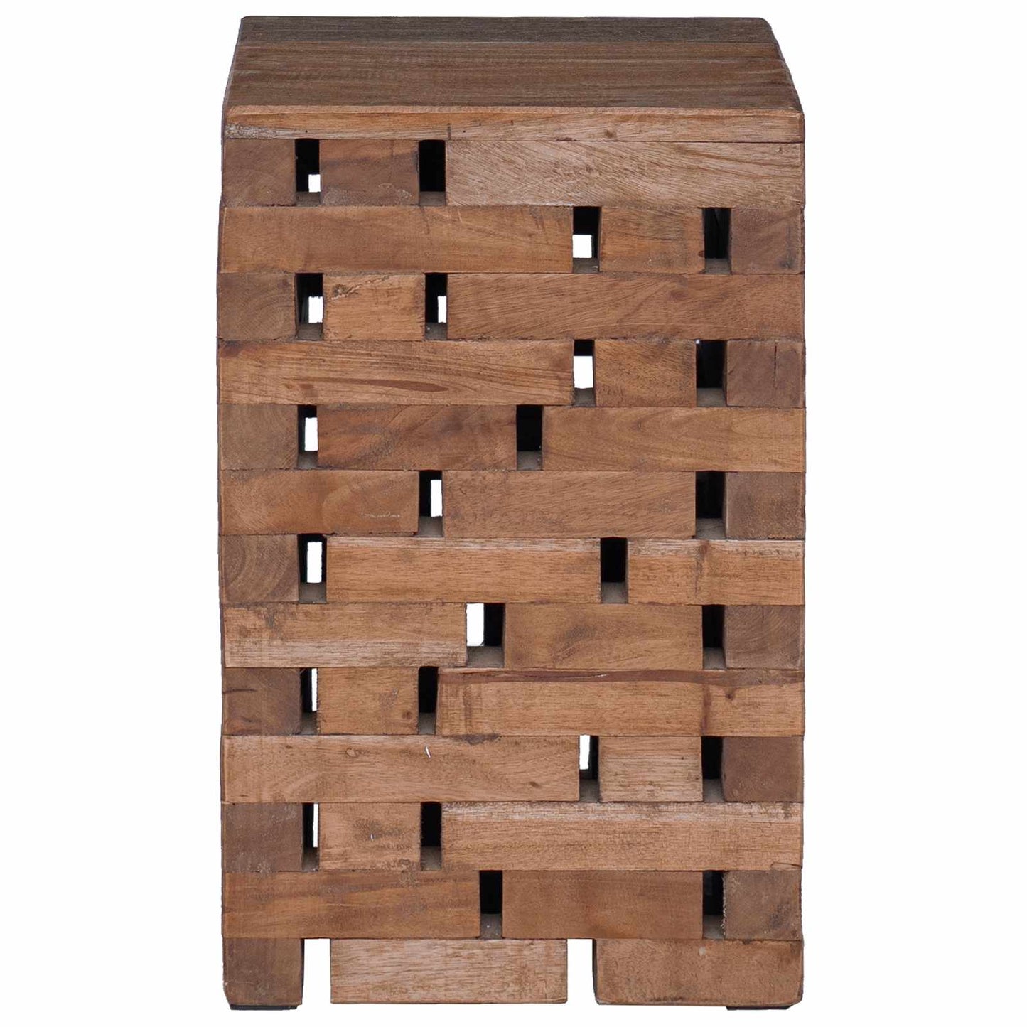 Stolička Přírodní 29 X 29 X 48 Cm Masivní Recyklované Dřevo