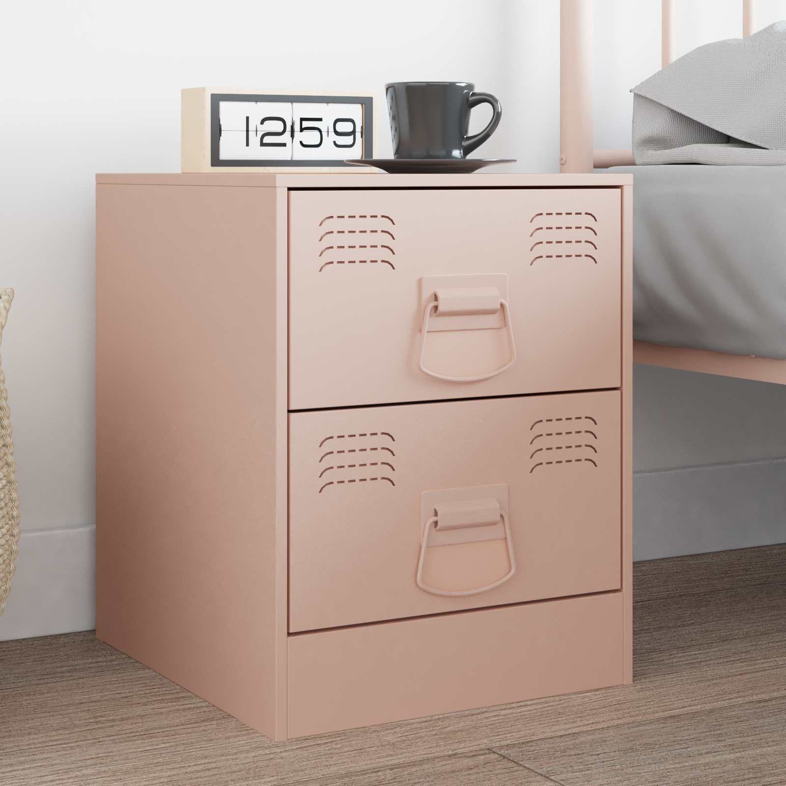 Úchyty Na Skříň 2 Pcs Růžová 85 X 45 Mm Kov