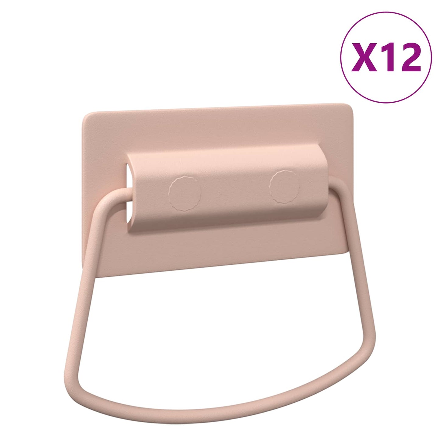 Úchyty Na Skříň 12 Pcs Růžová 85 X 45 Mm Kov