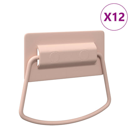 Úchyty Na Skříň 12 Pcs Růžová 85 X 45 Mm Kov