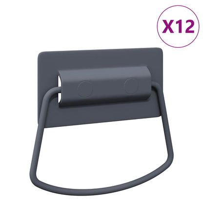 Úchyty Na Skříň 12 Pcs Antracit 85 X 45 Mm Kov