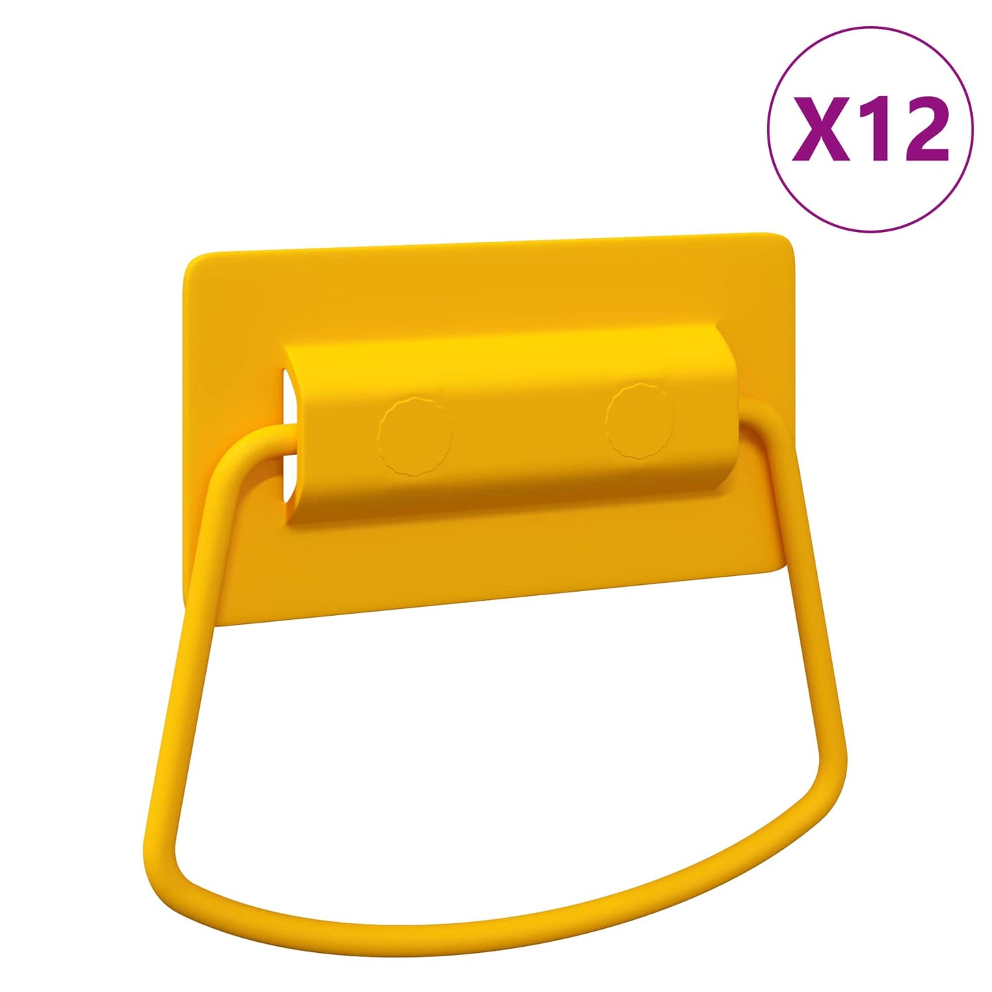 Úchyty Na Skříň 12 Pcs Hořčicově Žlutá 85 X 45 Mm Kov