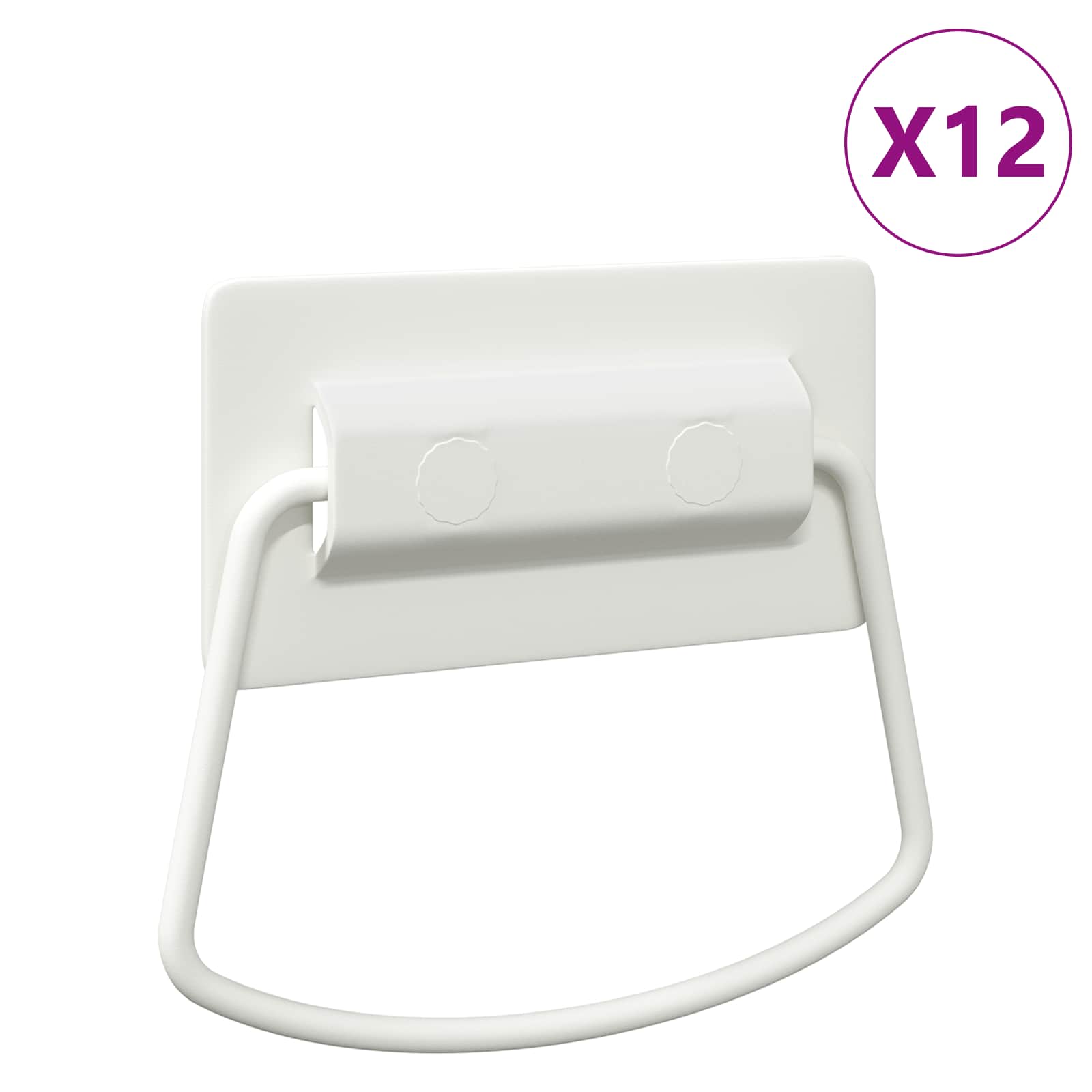 Úchyty Na Skříň 12 Pcs Bílá 85 X 45 Mm Kov
