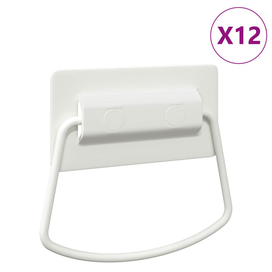 Úchyty Na Skříň 12 Pcs Bílá 85 X 45 Mm Kov