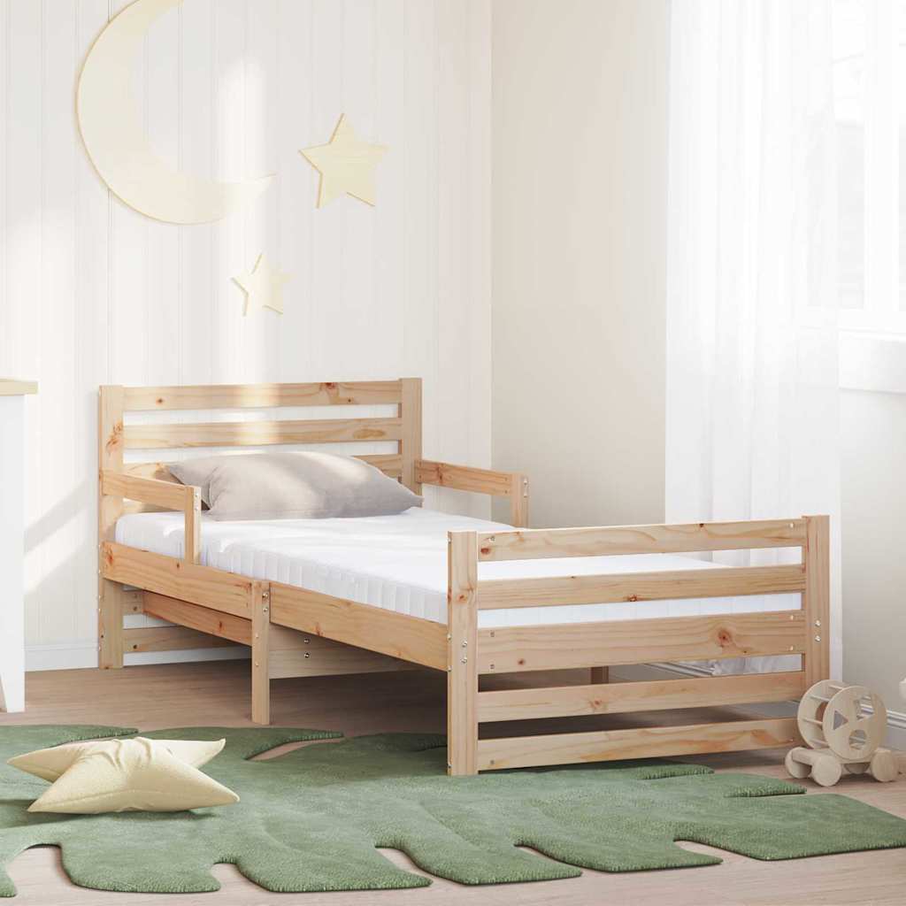 Rám Postele S Rozšiřitelnou Matrací S Čelo Hnědá 80 X 200 Cm