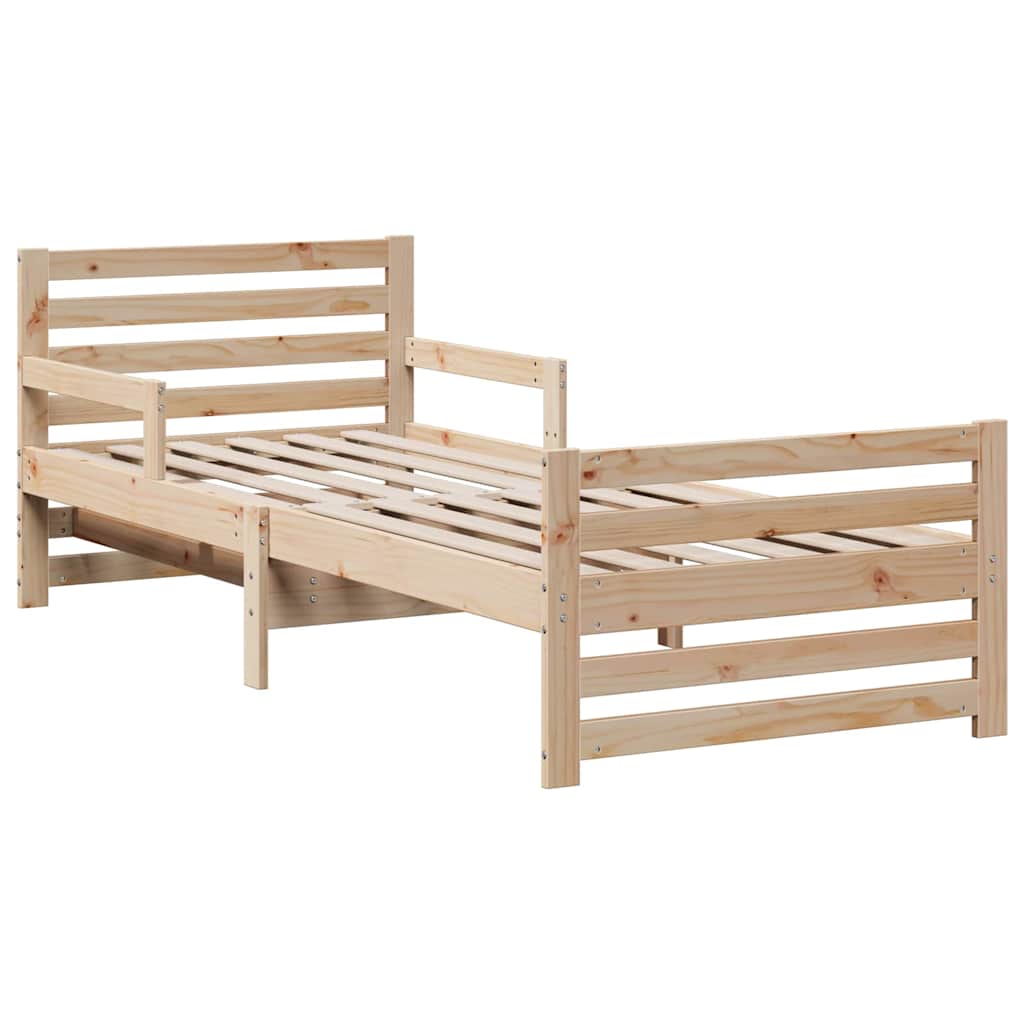 Rám Postele S Rozšiřitelnou Matrací S Čelo Hnědá 80 X 200 Cm
