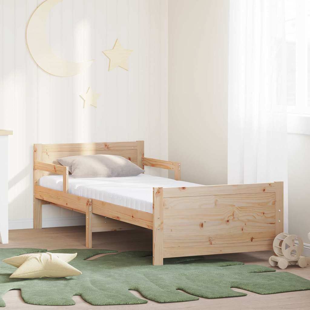 Rám Postele S Rozšiřitelnou Matrací S Čelo Hnědá 80 X 200 Cm