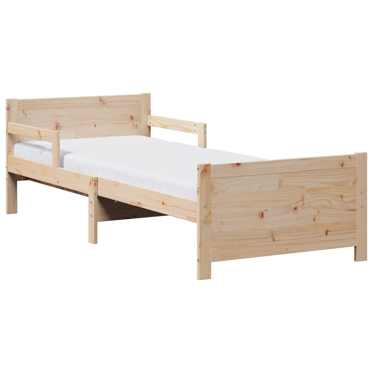 Rám Postele S Rozšiřitelnou Matrací S Čelo Hnědá 80 X 200 Cm