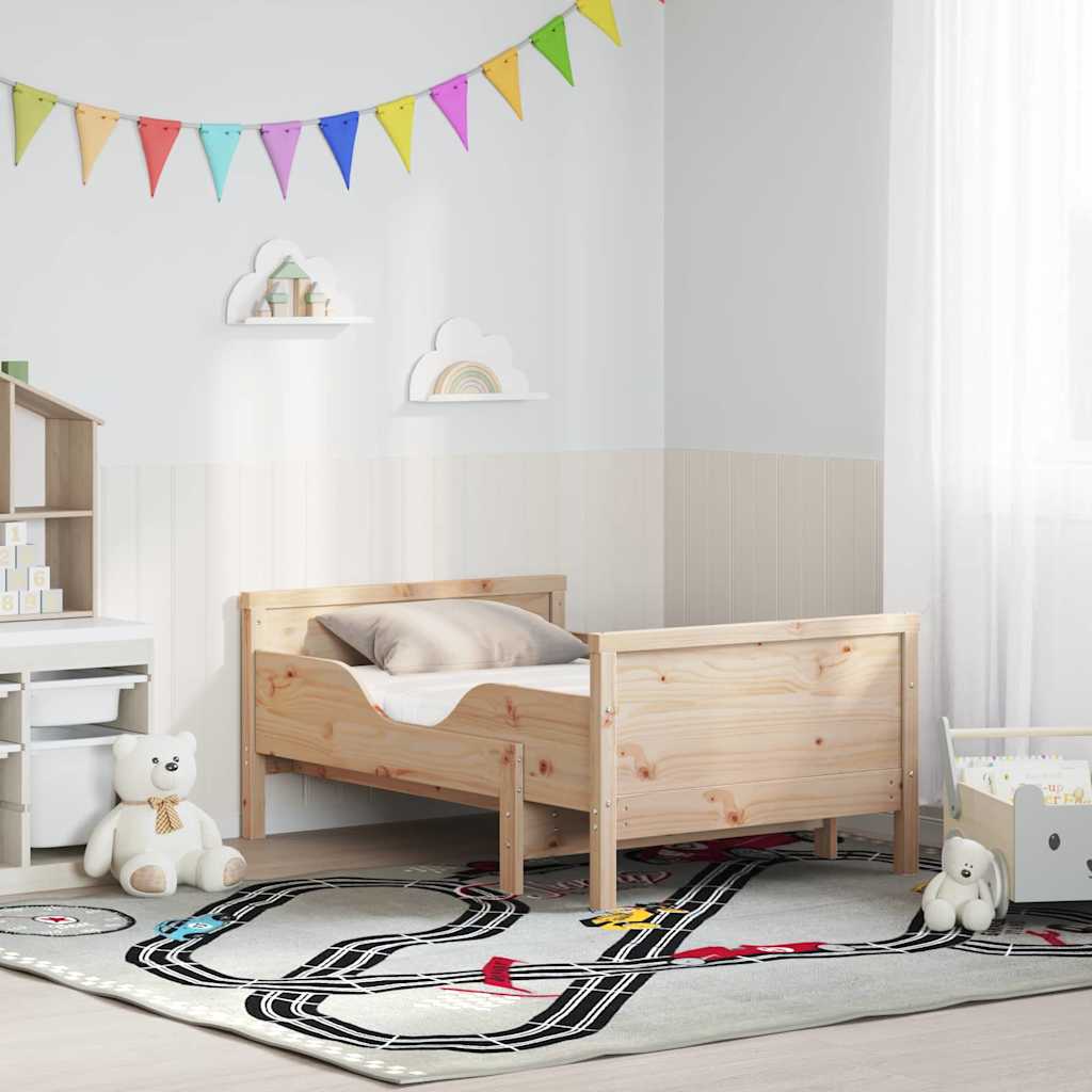 Rám Postele S Roztažitelnou Matrací S Čelo Hnědá 80 X 200 Cm