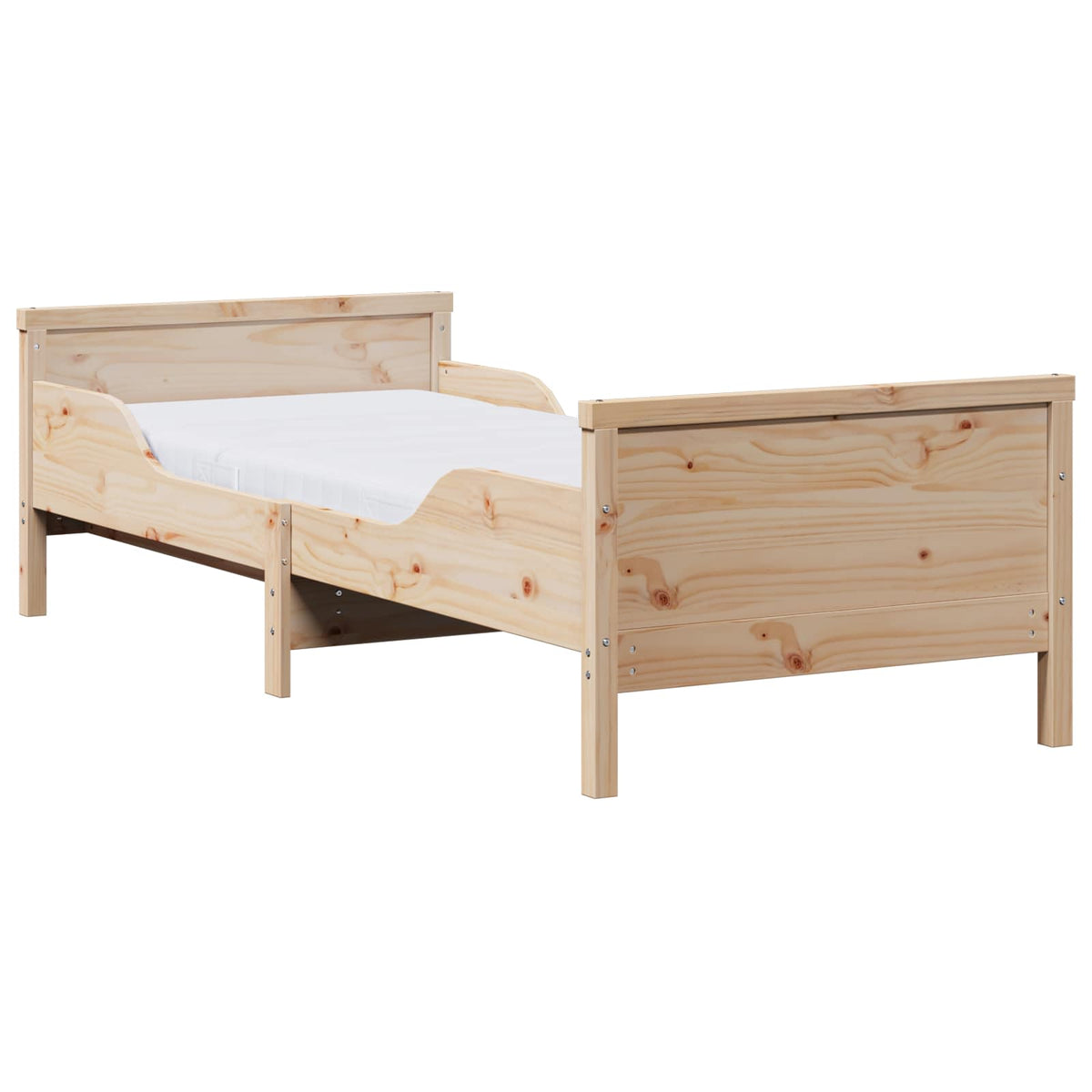 Rám Postele S Roztažitelnou Matrací S Čelo Hnědá 80 X 200 Cm