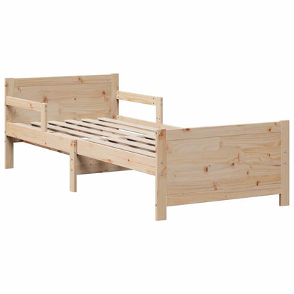 Rám Postele S Rozšiřovací Matrací S Čelo Hnědá 80 X 200 Cm