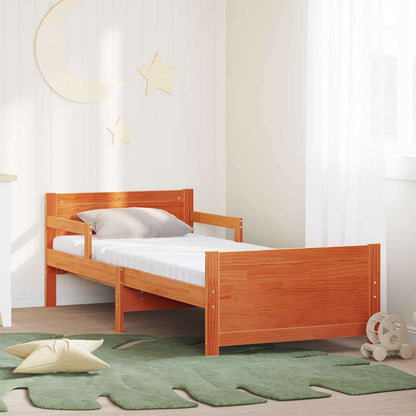 Rám Postele S Rozšiřovací Matrací S Čelo Hnědá 80 X 200 Cm