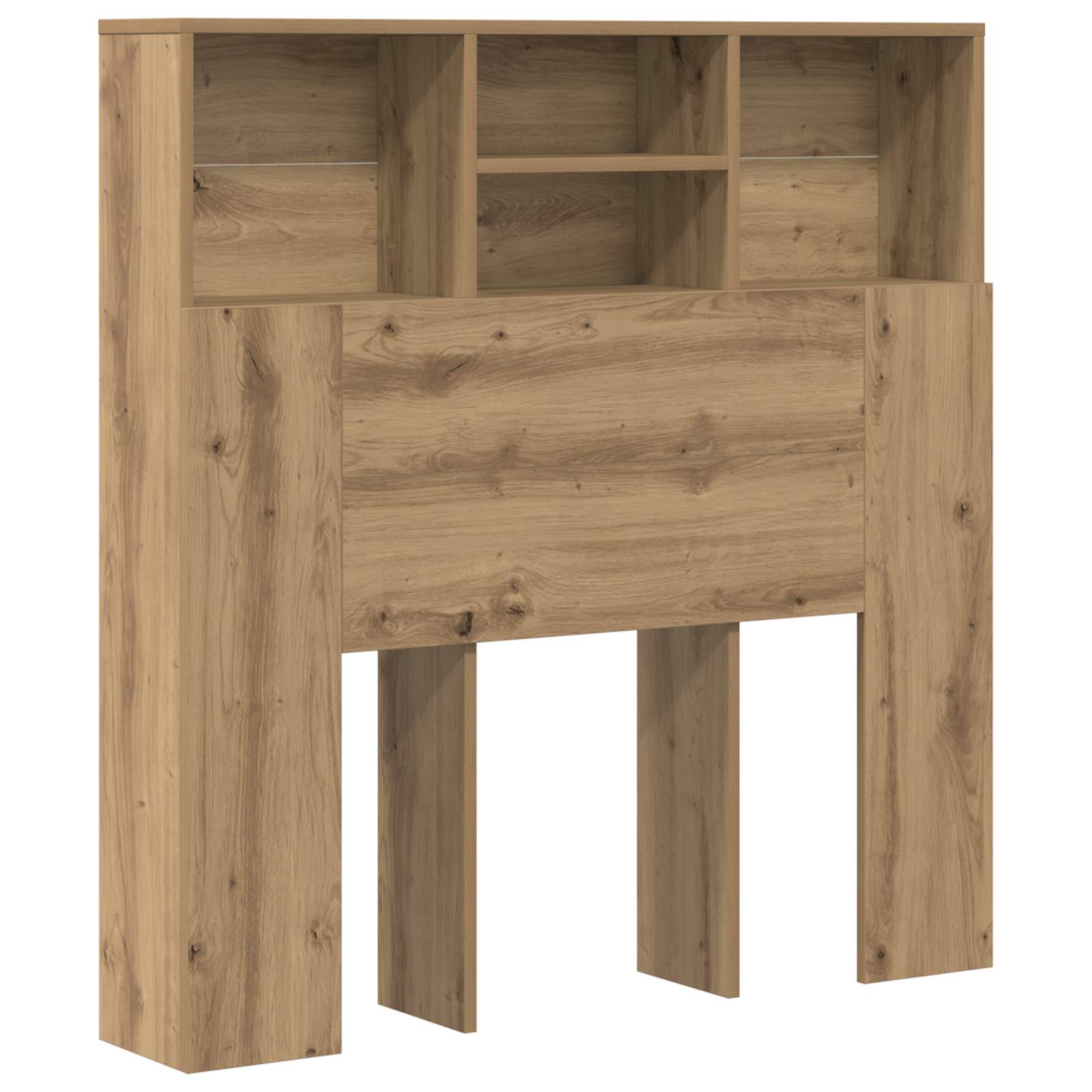 Čelo Postele Se Skříňkou Artisanový Dub Kompozitní Dřevo