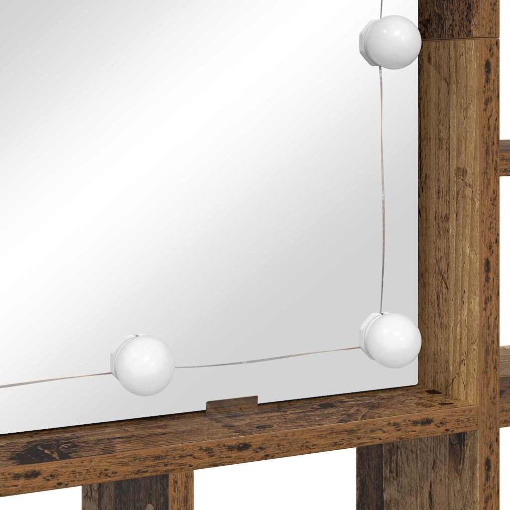Zrcadlová Skříň Staré Dřevo 91 X 15 X 76,5 Cm Kompozitní Dřevo