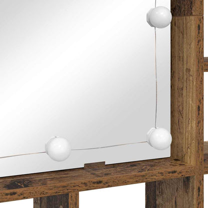 Zrcadlová Skříň Staré Dřevo 91 X 15 X 76,5 Cm Kompozitní Dřevo