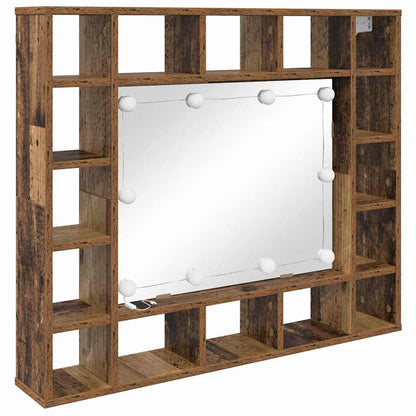 Zrcadlová Skříň Staré Dřevo 91 X 15 X 76,5 Cm Kompozitní Dřevo