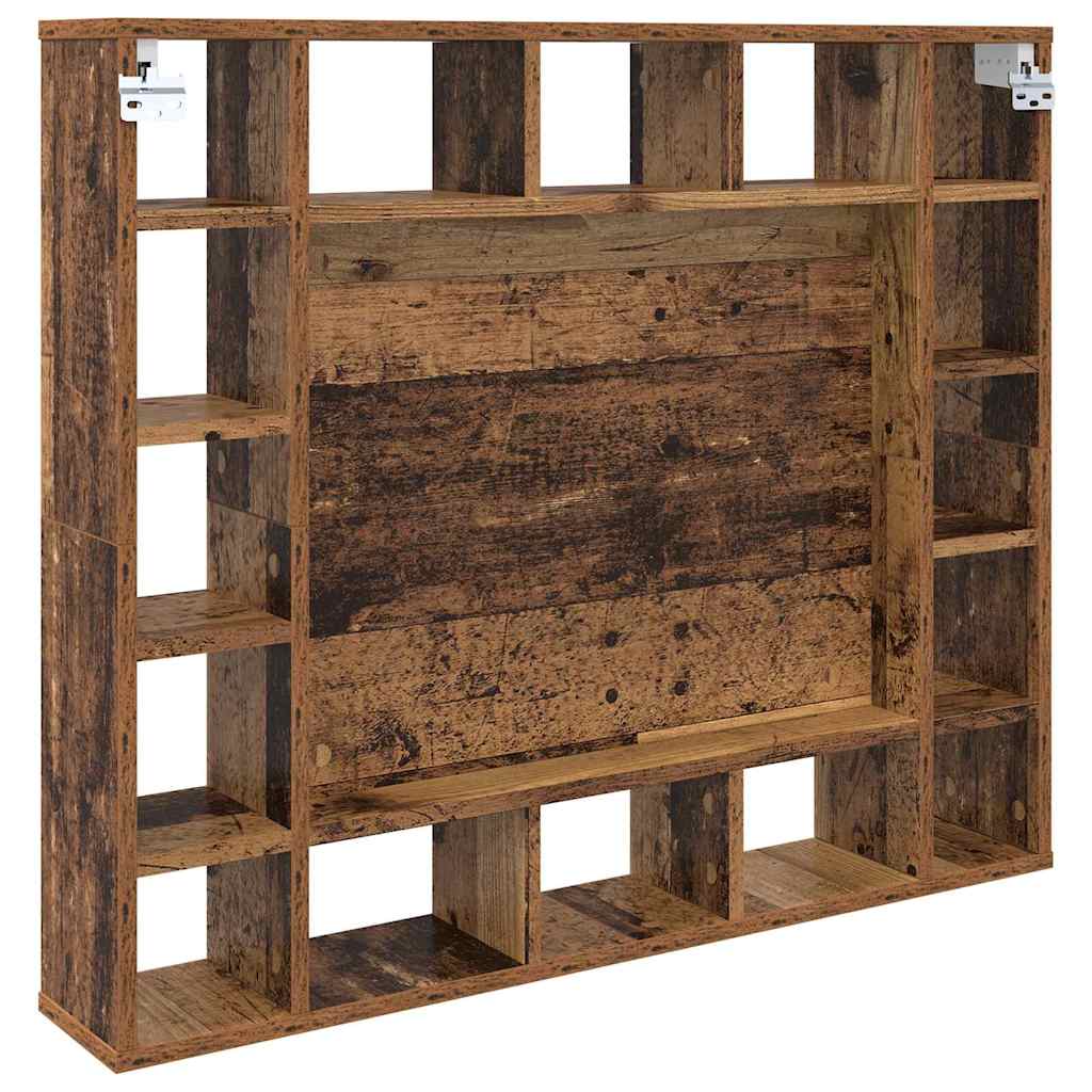 Zrcadlová Skříň Staré Dřevo 91 X 15 X 76,5 Cm Kompozitní Dřevo
