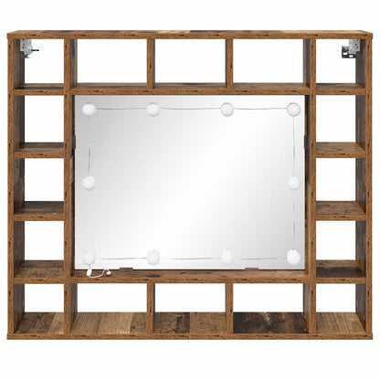 Zrcadlová Skříň Staré Dřevo 91 X 15 X 76,5 Cm Kompozitní Dřevo