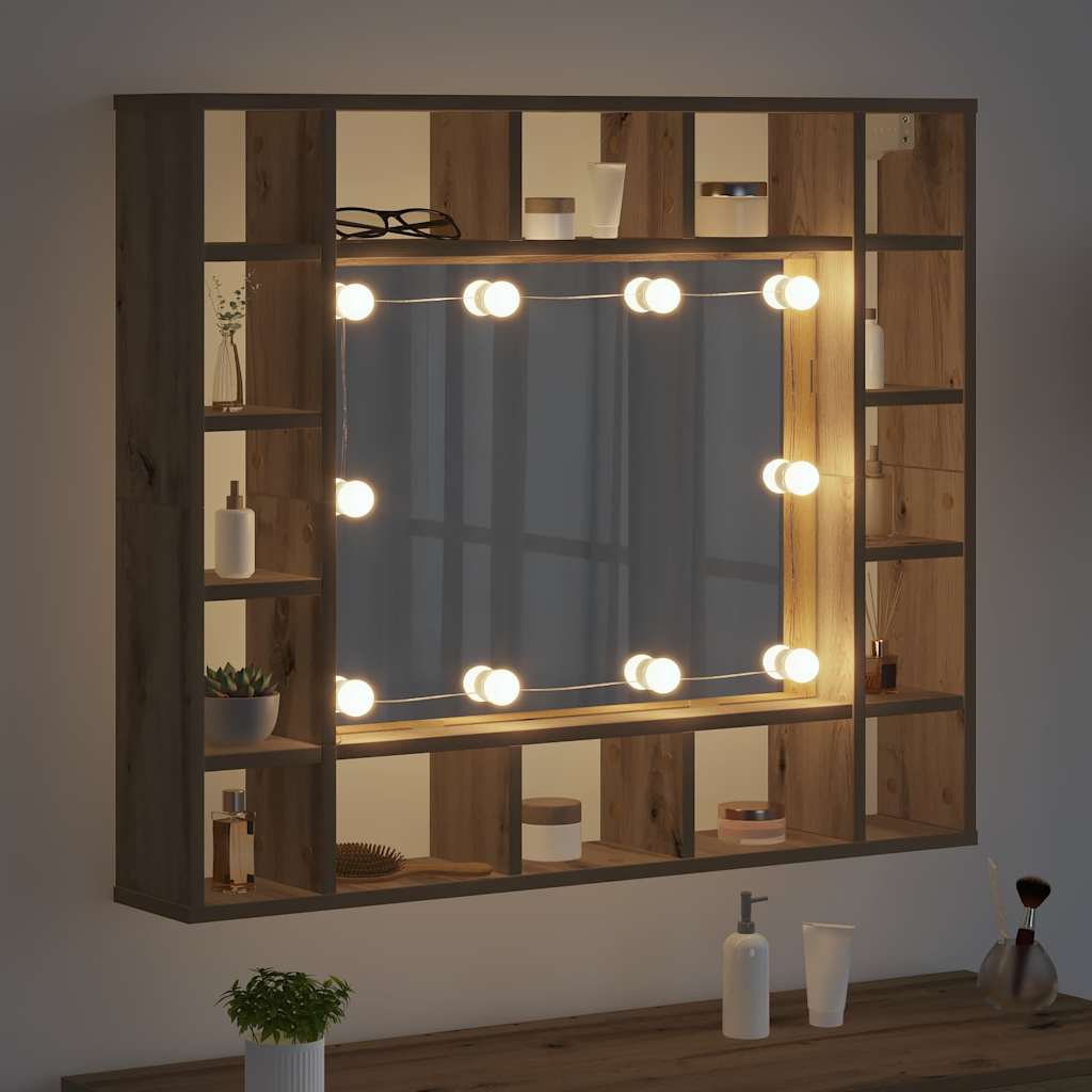 Zrcadlová Skříň Artisanový Dub 91 X 15 X 76,5 Cm