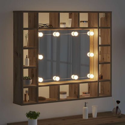 Zrcadlová Skříň Artisanový Dub 91 X 15 X 76,5 Cm