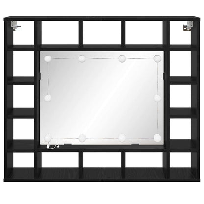 Zrcadlová Skříň Černý Dub 91 X 15 X 76,5 Cm Kompozitní Dřevo