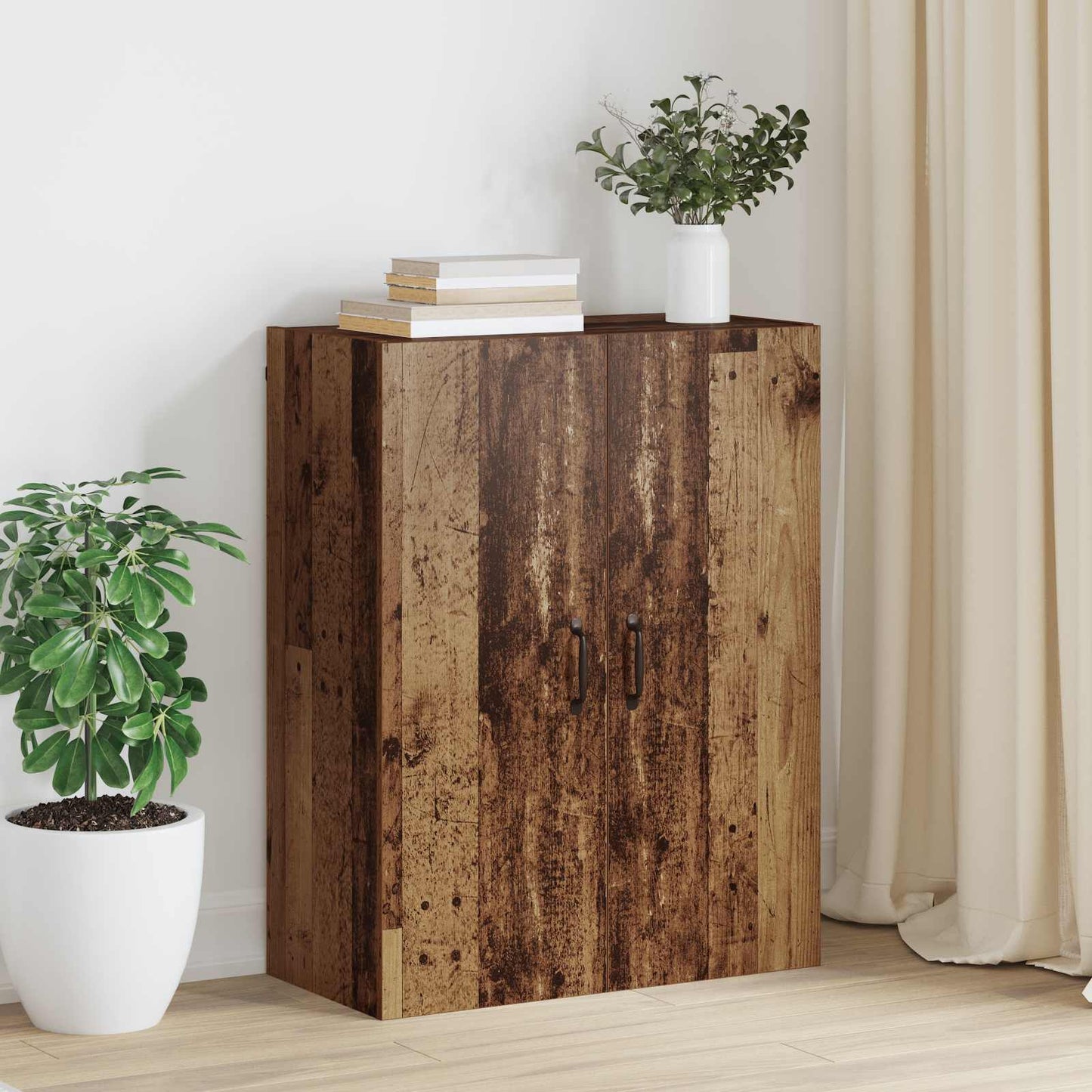 Nástěnná Skříňka Staré Dřevo 69,5 X 34 X 90 Cm Kompozitní Dřevo