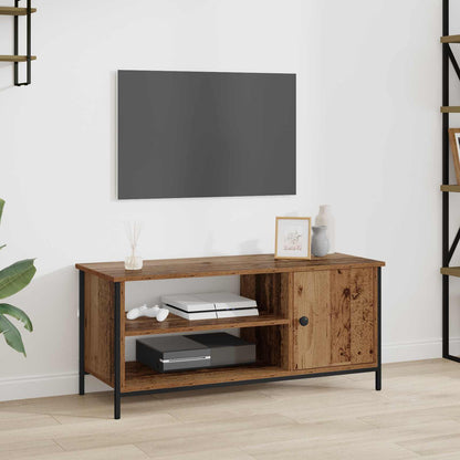 Televizní Skříň 100 X 40 X 45 Cm Staré Dřevo Kompozitní Dřevo