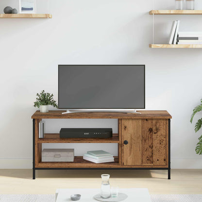 Televizní Skříň 100 X 40 X 45 Cm Staré Dřevo Kompozitní Dřevo