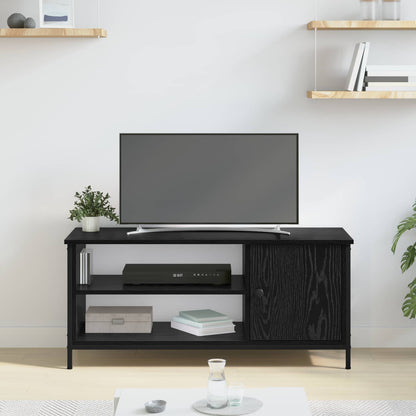 Televizní Skříň 100 X 40 X 45 Cm Černý Dub Kompozitní Dřevo